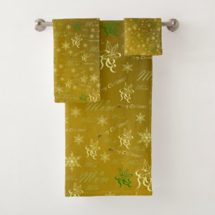 unique, beautiful, colorful, painted pattern a gre bath towel set