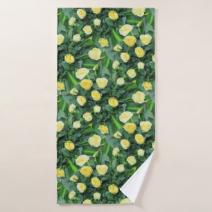 unique, beautiful, colorful, painted pattern a gre bath towel set