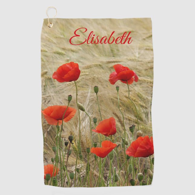 unique, beautiful, colorful, painted pattern a gre golf towel (Front)