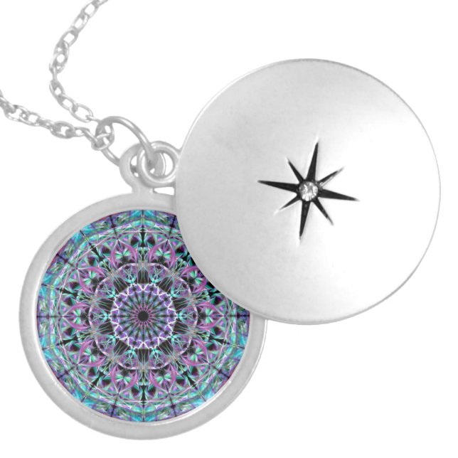 Unique, Beautiful, Mandala Necklace. Gift for Her. Locket Necklace (Front)