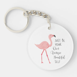Unique Beautiful Self Round Acrylic Keychain