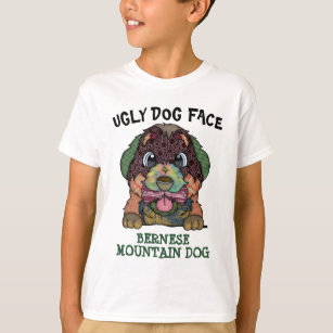 Unique Bernese Mountain Dog ugly face T-Shirt