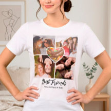 Unique Best Friends Custom Photo Collage Heart