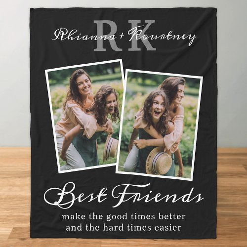 Unique Best Friends Photo Fleece Blanket