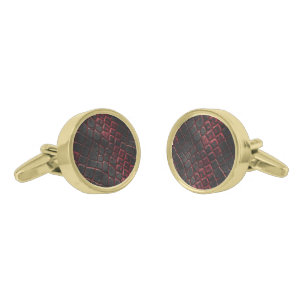 Unique Birthday Gifts For Dad Crocodile Print Cufflinks