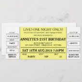 Unique Birthday Invitation (Concert Ticket Styled) (Front/Back)