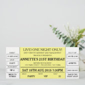 Unique Birthday Invitation (Concert Ticket Styled) (Standing Front)