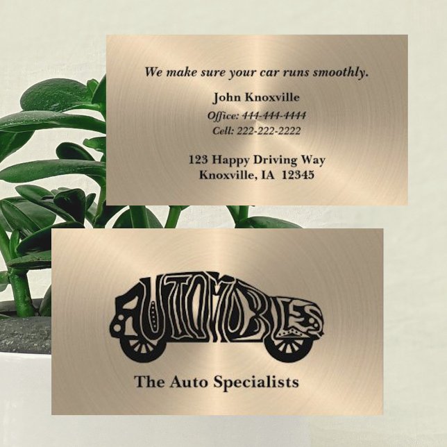 Unique Black and Gold Auto Industry Business Card (Creator Uploaded)