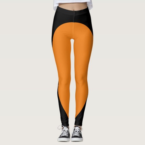 Unique Black and Orange New Years Day Leggings