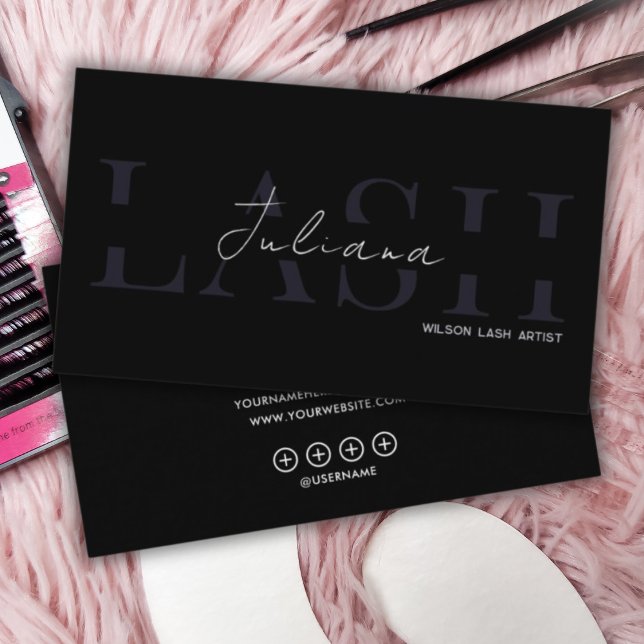 Unique Black And White Beauty Salon Business Card (Creator Uploaded)