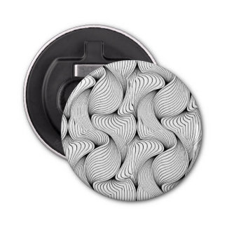 Unique Black and White Interwoven Lines Bottle Opener