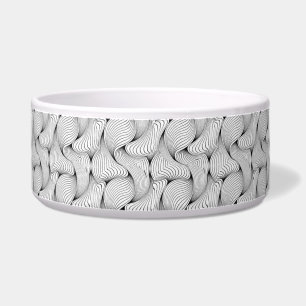 Unique Black and White Interwoven Lines Bowl