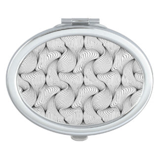 Unique Black and White Interwoven Lines Compact Mirror