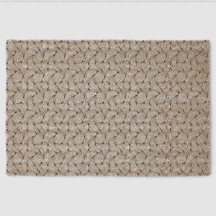 Unique Black and White Interwoven Lines Fiber Doormat