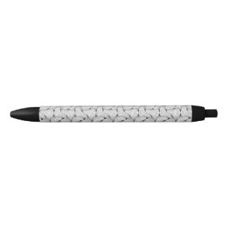 Unique Black and White Interwoven Lines Pen