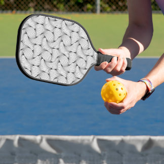 Unique Black and White Interwoven Lines Pickleball Paddle