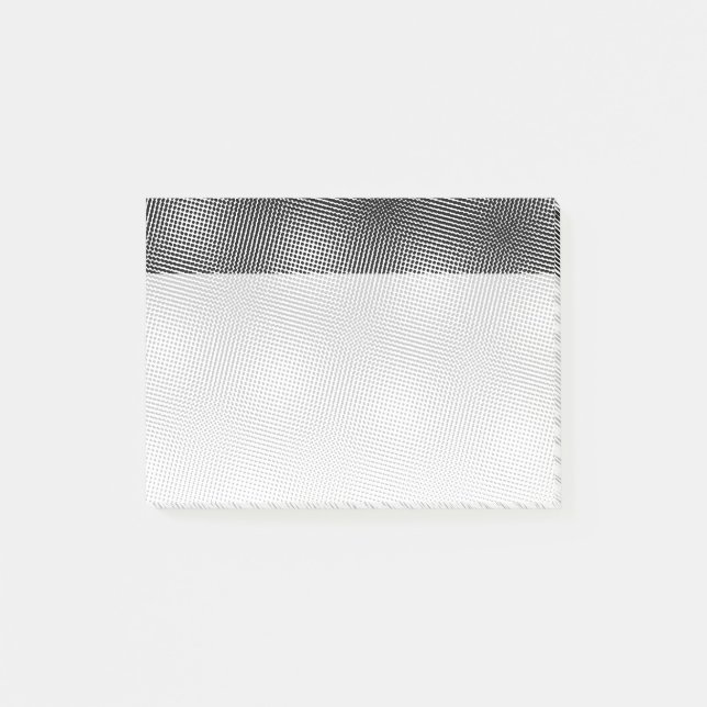 Unique Black and White Moiré Pattern Artsy Post-it Notes (Front)