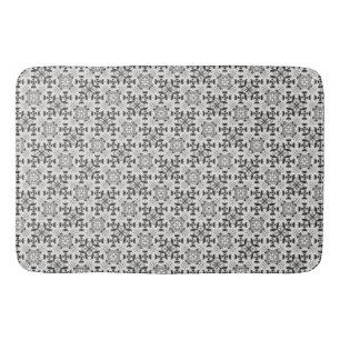 Unique Black and White Pattern Bath Mat
