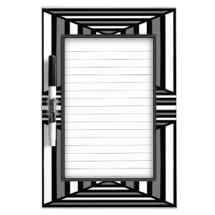 Unique Black and White Pattern Dry Erase Board