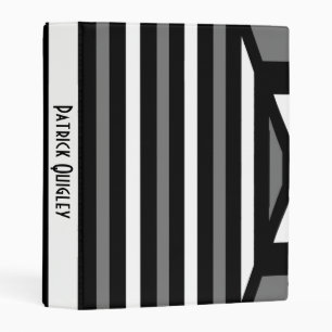 Unique Black and White Pattern Mini Binder