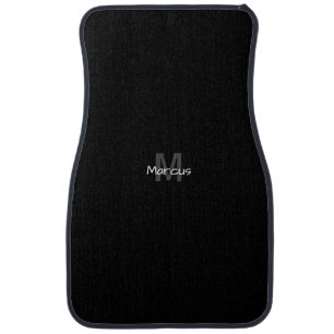 Unique Black Chic Personalized Car Floor Mat