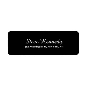 Unique Black Classical Script Creative Plain Label