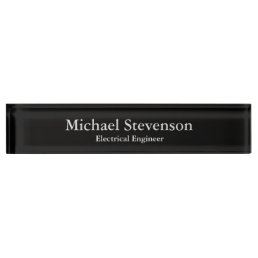 Unique Black Electrical Engineer Desk Nameplate