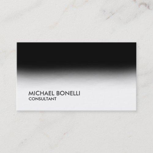 Unique Black Grey White Consultant Business Card