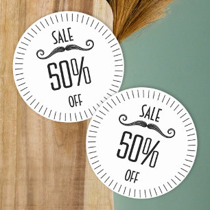 Unique black store promotion sale sticker