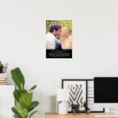 Unique Black Wedding Photo Save the Date Movie Poster (Home Office)