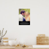Unique Black Wedding Photo Save the Date Movie Poster (Kitchen)