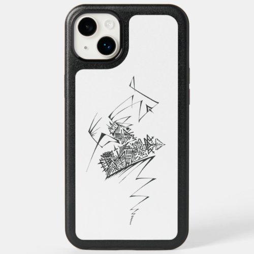 Unique Black White Abstract Art OtterBox iPhone 14 Plus Case