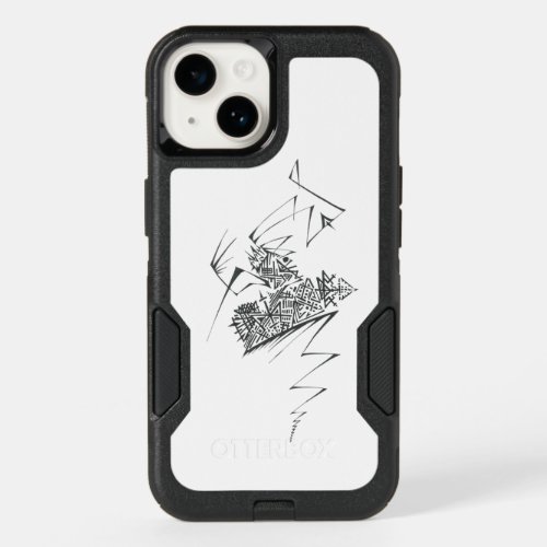 Unique Black White Abstract Art OtterBox iPhone 14 Case