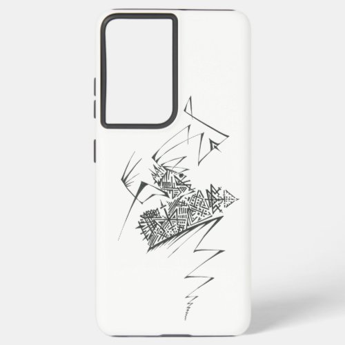 Unique Black White Abstract Art Samsung Galaxy S21 Case