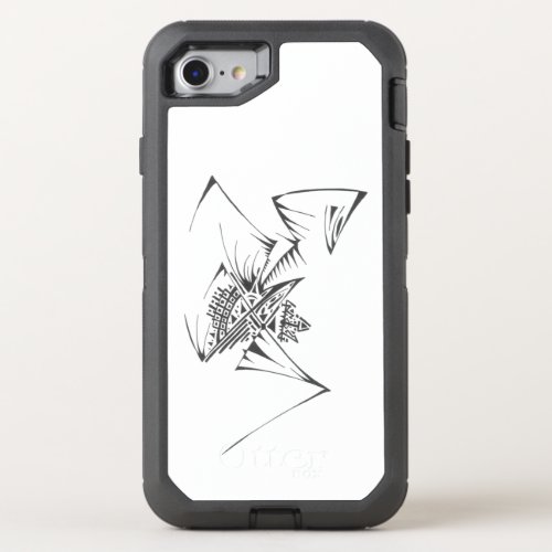 Unique Black White Abstract OtterBox Defender iPhone SE87 Case