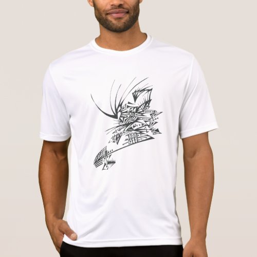 Unique Black White Abstract T_Shirt