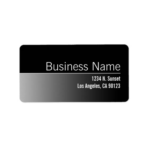 Unique Black  White Business Return Address Label