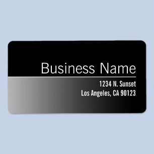 Unique Black & White Business Return Address Label