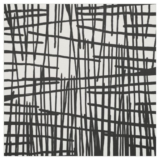 Unique black white hand painted paint drips fabric