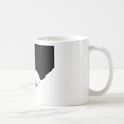 Unique Black  White Pop Art Wolf Silhouette Coffee Mug