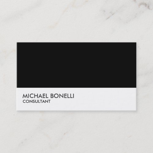 Unique Black White Professional Consultant Business Card