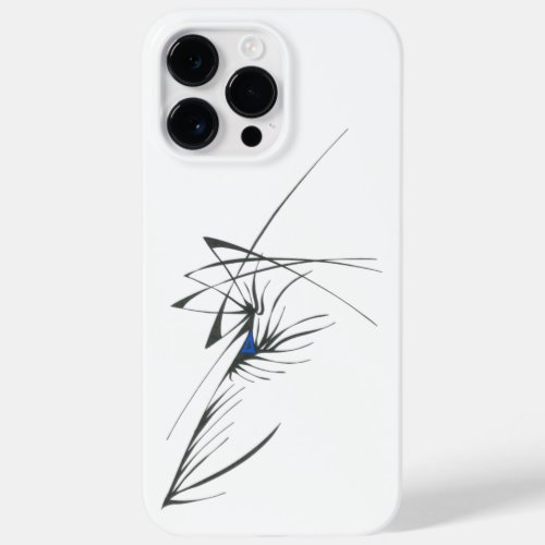 Unique Blue Black White Abstract Art Case_Mate iPhone 14 Pro Max Case