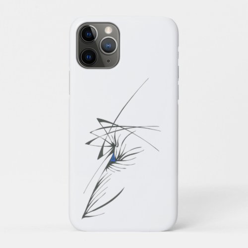 Unique Blue Black White Abstract Art iPhone 11 Pro Case