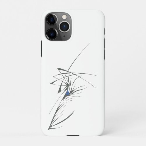 Unique Blue Black White Abstract Art iPhone 11Pro Case