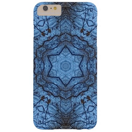 Unique Blue Brown Abstract Barely There iPhone 6 Plus Case