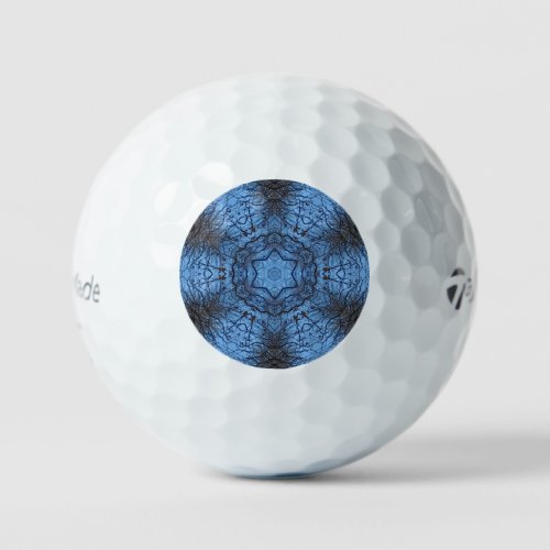 Unique Blue Brown Abstract Golf Balls