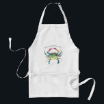 Unique Blue Crab Boil Adult Apron<br><div class="desc">Make a splash at your next seafood boil with this custom adult apron featuring a vibrant watercolor blue crab design by Victoria Grigaliunas of Do Tell A Belle. Perfect for crab feasts, low country boils, coastal birthday parties, or nautical family gatherings, this apron adds style and personality to your event...</div>