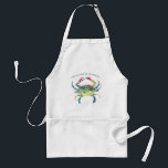 Unique Blue Crab Boil Adult Apron<br><div class="desc">Make a splash at your next seafood boil with this custom adult apron featuring a vibrant watercolor blue crab design by Victoria Grigaliunas of Do Tell A Belle. Perfect for crab feasts, low country boils, coastal birthday parties, or nautical family gatherings, this apron adds style and personality to your event...</div>
