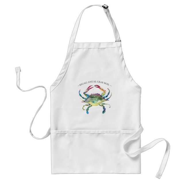 Unique Blue Crab Boil Adult Apron (Front)