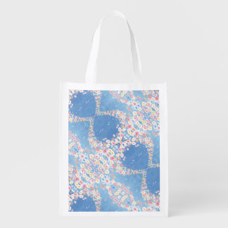 Unique Blue Floral Pattern Tote Bag – Stylish & Pr